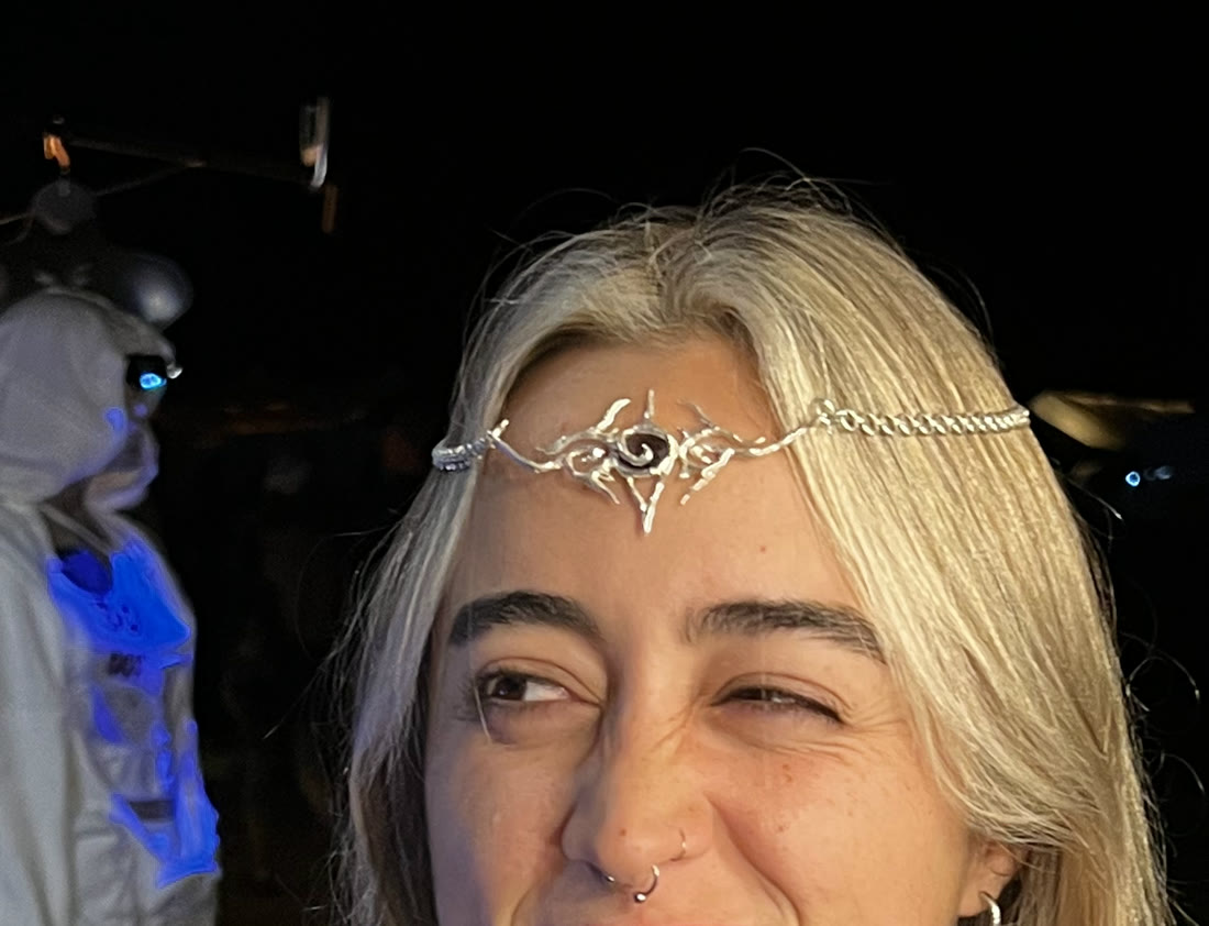 Commissioned piece worn at a gathering