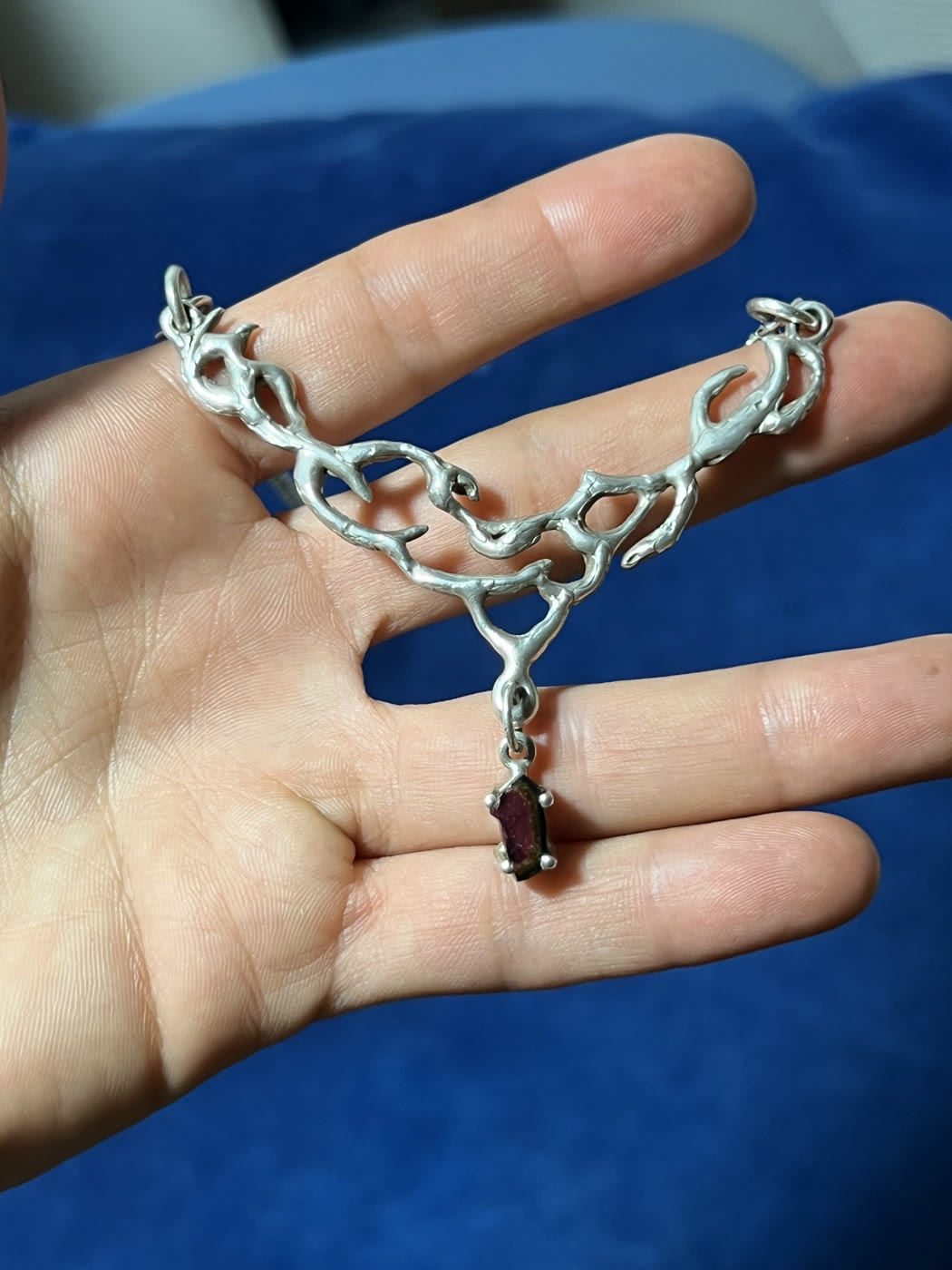 Commissioned necklace with stone